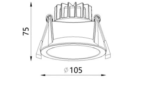 3A DL9415 10W GIMBLE DEEP RECESEED DOWNLIGHT(Black)