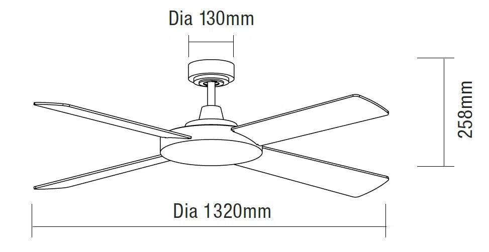 Razor 52″ AC Ceiling Fan with Wall Controller(White)