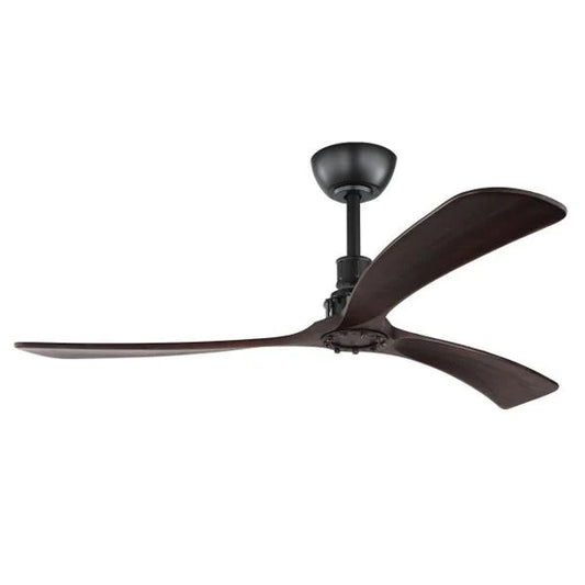 Eglo 52" Zapallar DC Ceiling Fan with 3 Timber Blade in Black by 202974 Lighting