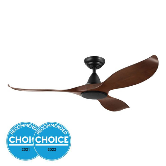 Eglo 52" Noosa DC Ceiling Fan In Dark Natural Timber