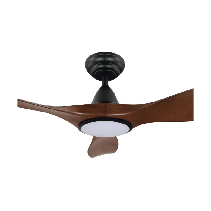 52" Noosa DC Ceiling With Light Fan-Dark Natural Timber
