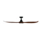 60" Noosa DC Ceiling Fan With Light-Dark Natural Timber