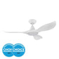 Eglo 46" Noosa DC Ceiling Fan With Light-White Matt