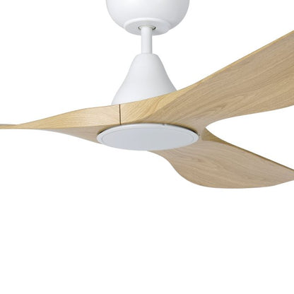 Surf 52 DC Ceiling Fan With LED Light-Oak/White