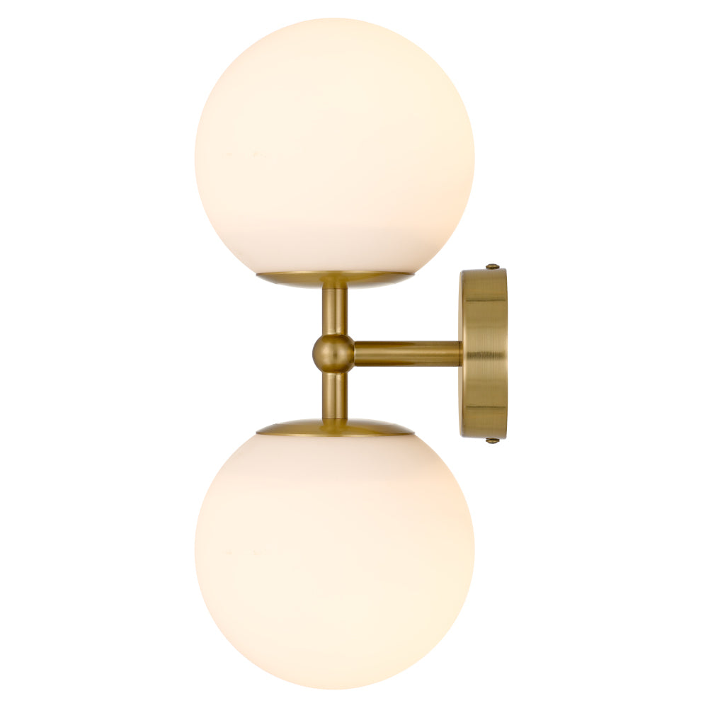 ETERNA 2 LIGHTS WALL LAMP-Antique Gold Opal Matt