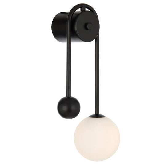 Felton Arm Wall Light Black(Opal Matt)