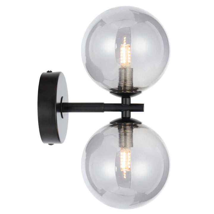 Felton 2 Light Wall Light Black(Smoke)