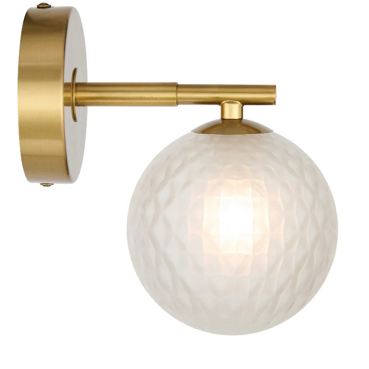 Felton 1 Light Wall Light Antique Gold(Frost Tear)