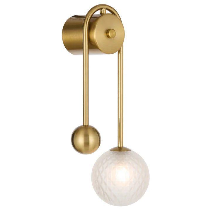 Felton Arm Wall Light Antique Gold- Antique Gold(Frost Tear)