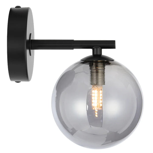 Felton 1 Light Wall Light Black(Smoke)