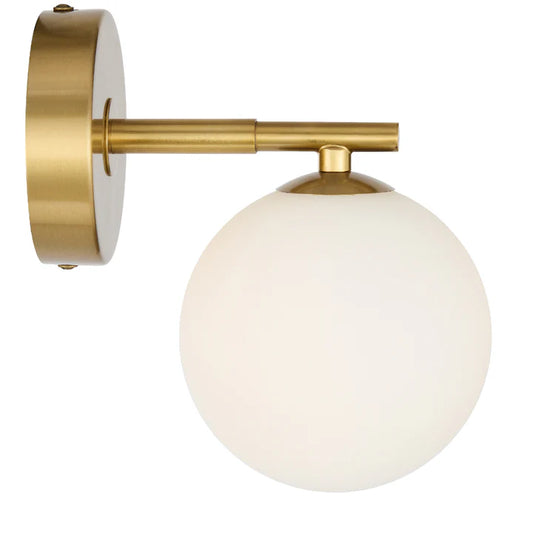 Felton 1 Light Wall Light Antique Gold(Opal Matt)