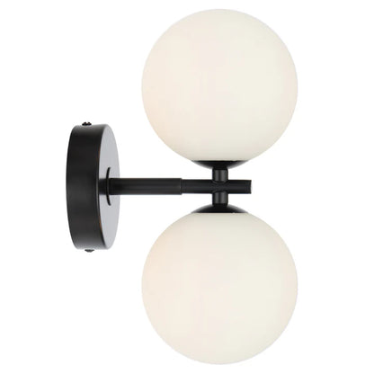 Felton 2 Light Wall Light Black(Opal Matt)