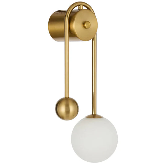 Felton Arm Wall Light Antique Gold- Antique Gold(Opal Matt)