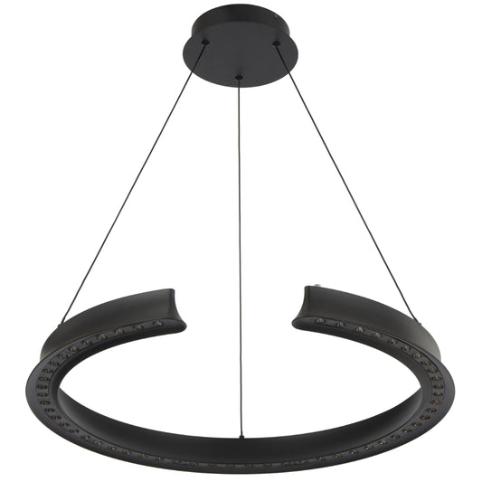 Lucid Round Pendant Black