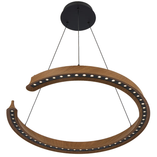 Lucid Round Pendant Wood