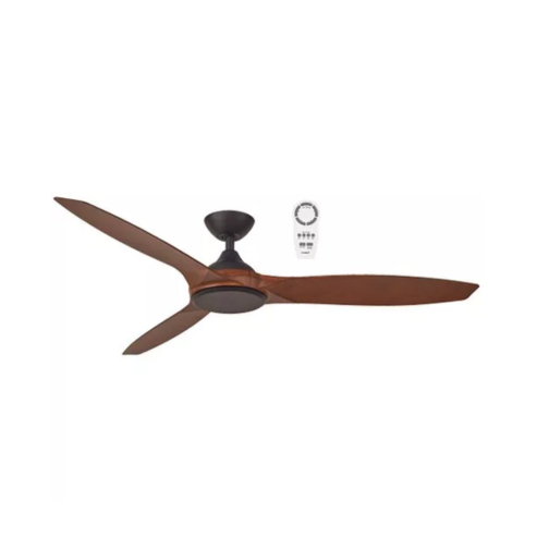 Newport 56″ Old Bronze With Walnut DC Ceiling Fan