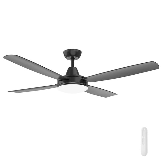 Nemoi 137cm DC Ceiling Fan with LED Light and Remote-Black