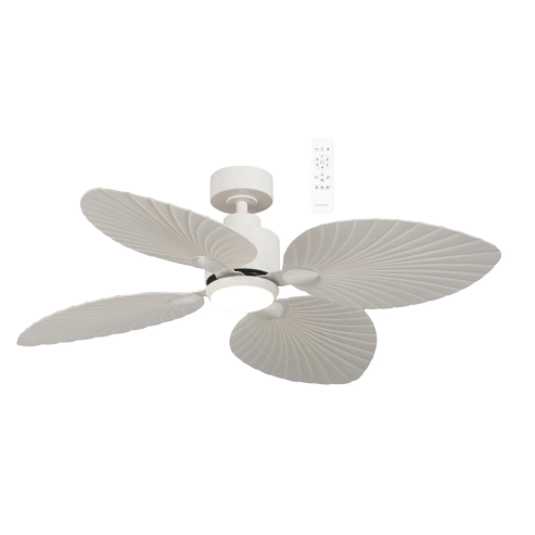 Kingston DC 50″ Matt White Smart Ceiling Fan With WIFI Remote Control + LED light