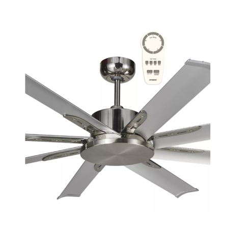 Albatross Mini 65″ Brushed Nickel DC Ceiling Fan With Remote