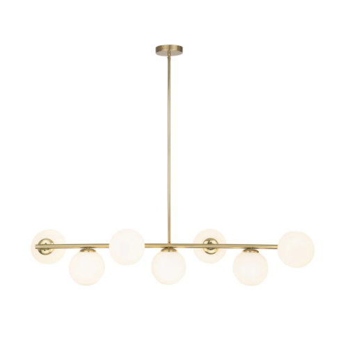 Preston 7Lt Brushed Brass Light Pendant