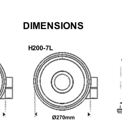 3A ROUND EXHAUST FAN 240MM (SB/H200-7)