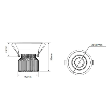 13W FRAMELESS DOWNLIGHT (DL9530)(3000K)