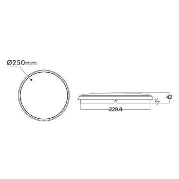 3A AC9001 IP54 Dimmable LED Ceiling Light Round(15W)