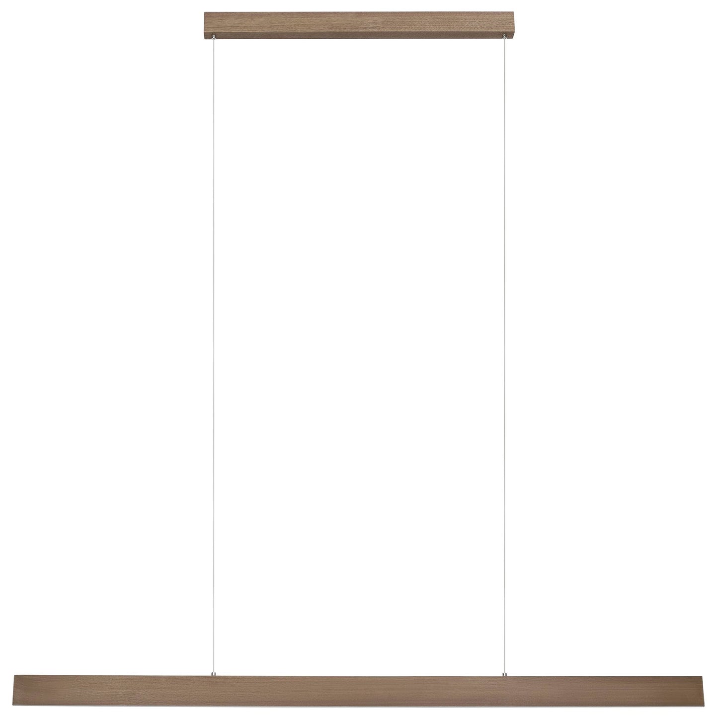 Climene II Metal LED Bar Pendant Light, Medium, Walnut