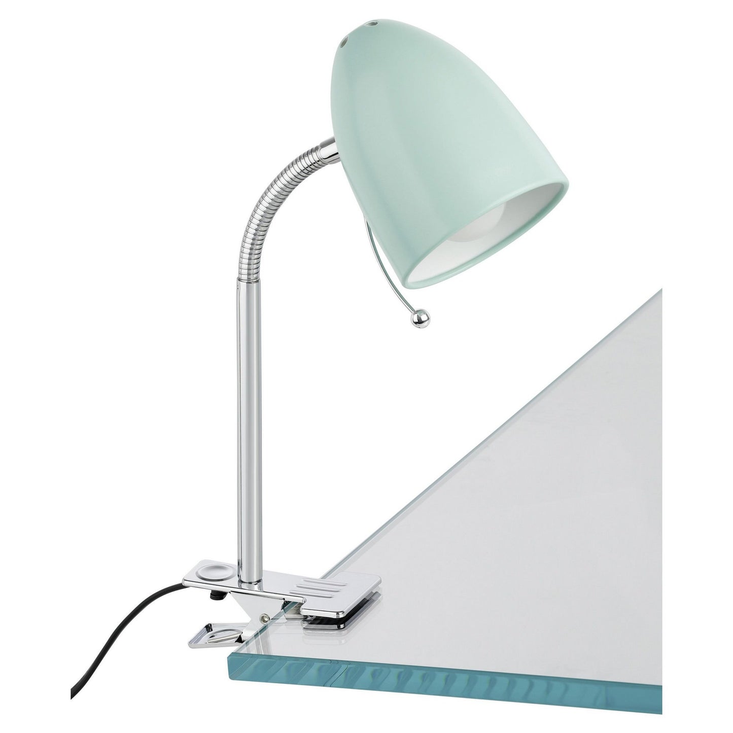 Lara Metal Adjustable Clamp Desk Lamp, Mint