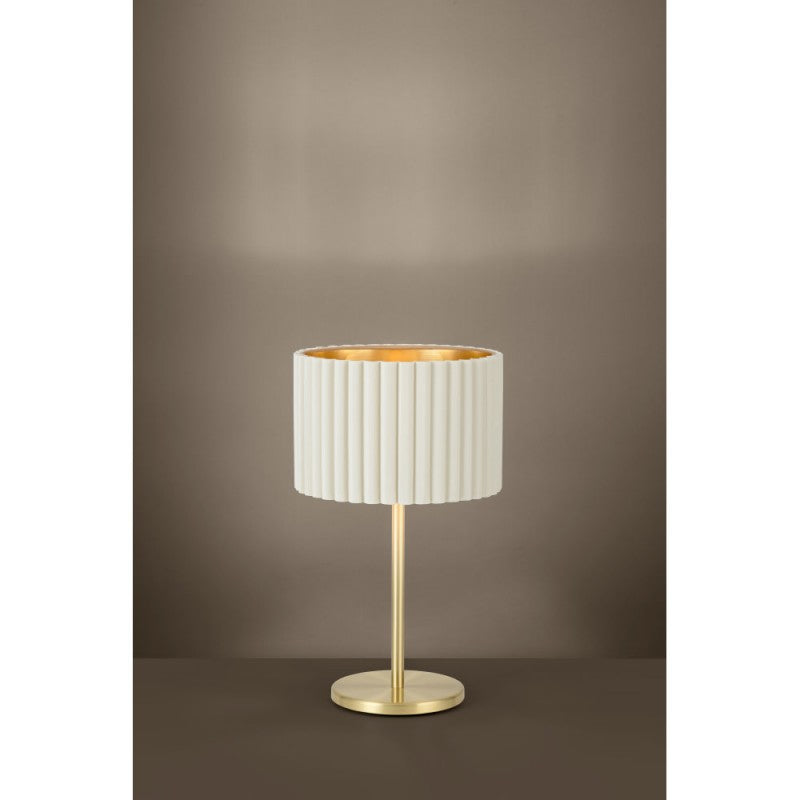 Tamaresco Metal Base Table Lamp, Gold / White