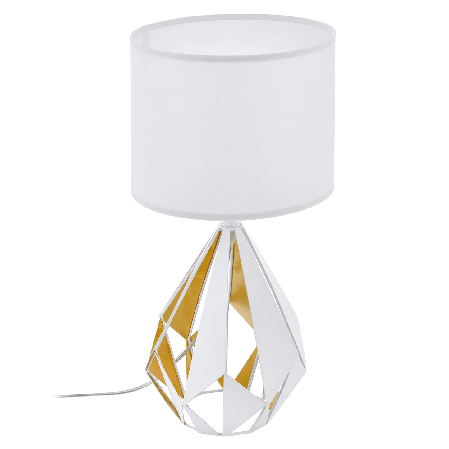 Carlton Metal Base Table Lamp, White