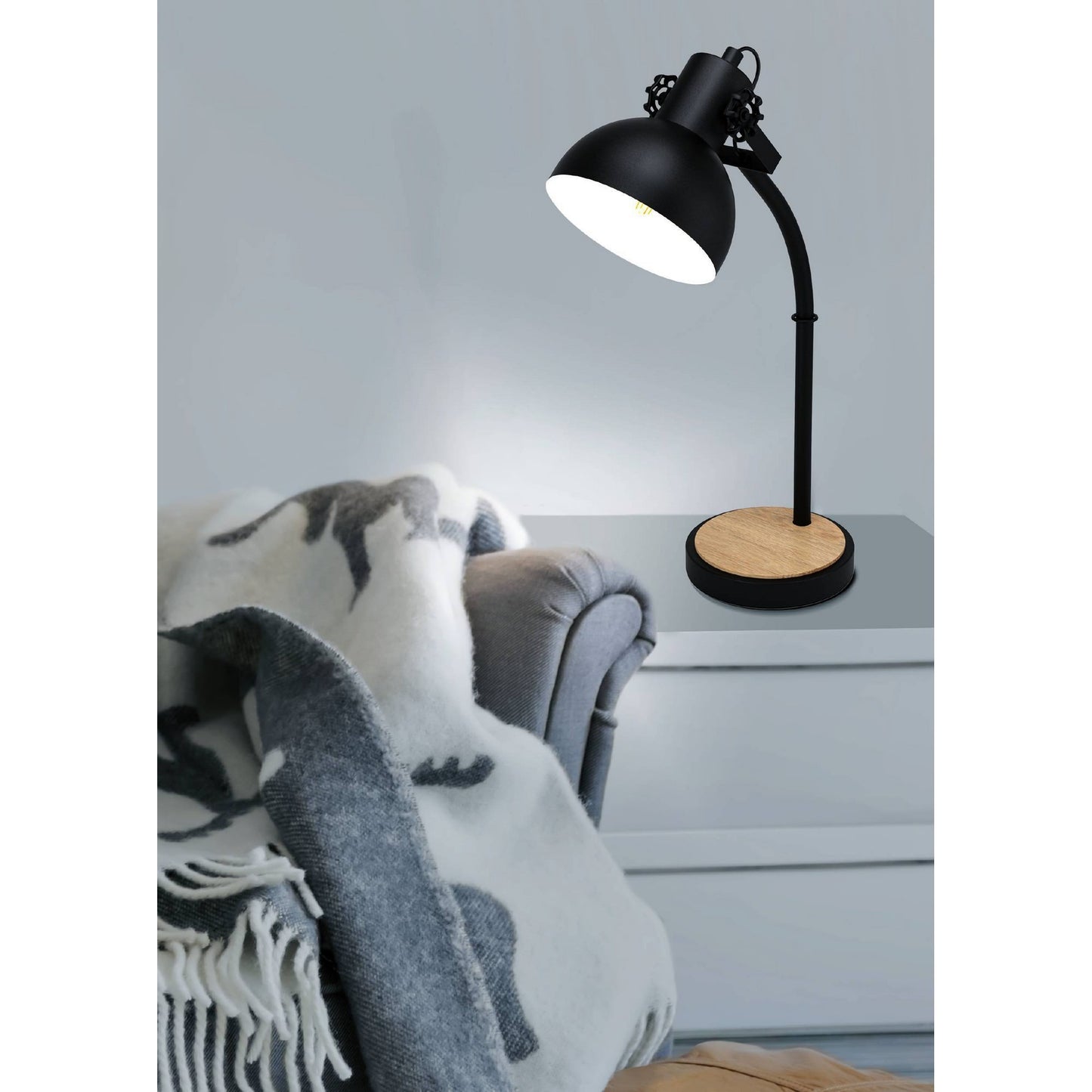 Lubenham Metal Desk Lamp, Black