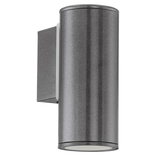 Riga IP44 Metal Outdoor Wall Light, Downward, Anthracite