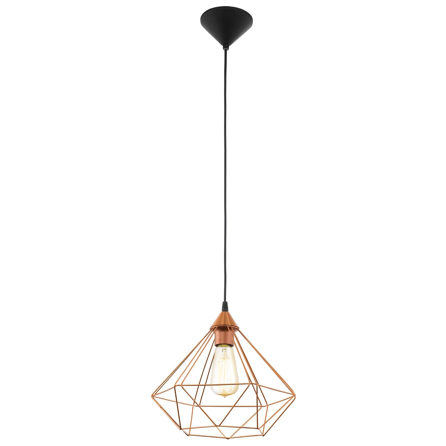 Tarbes Metal Wire Pendant Light, Large, Copper