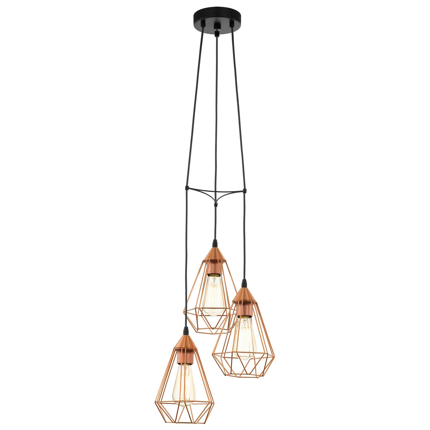 Tarbes Metal Wire Cluster Pendant Light, Copper