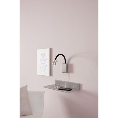 Tazzoli LED Reading Wall Light, Satin Nickel