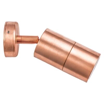 Roslin Economy IP54 Exterior Single Adjustable Wall Light, MR16, Copper with Brass Knuckle