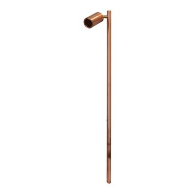 Roslin IP65 Exterior Single Adjustable Spike Garden Light, MR16, 100cm, Copper