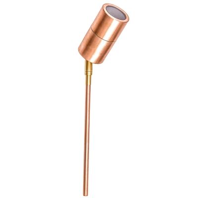 Roslin IP65 Exterior Single Adjustable Spike Garden Light, Long Light, Copper