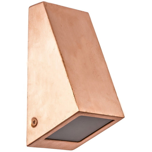 Wedge IP44 Exterior Wall Light, Copper