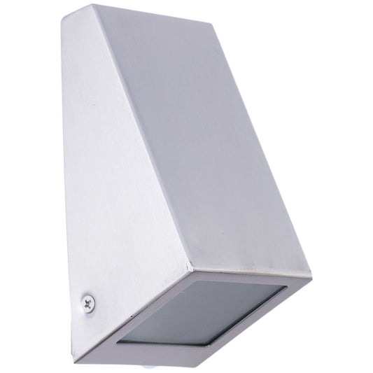 Wedge IP44 Exterior Wall Light, Silver